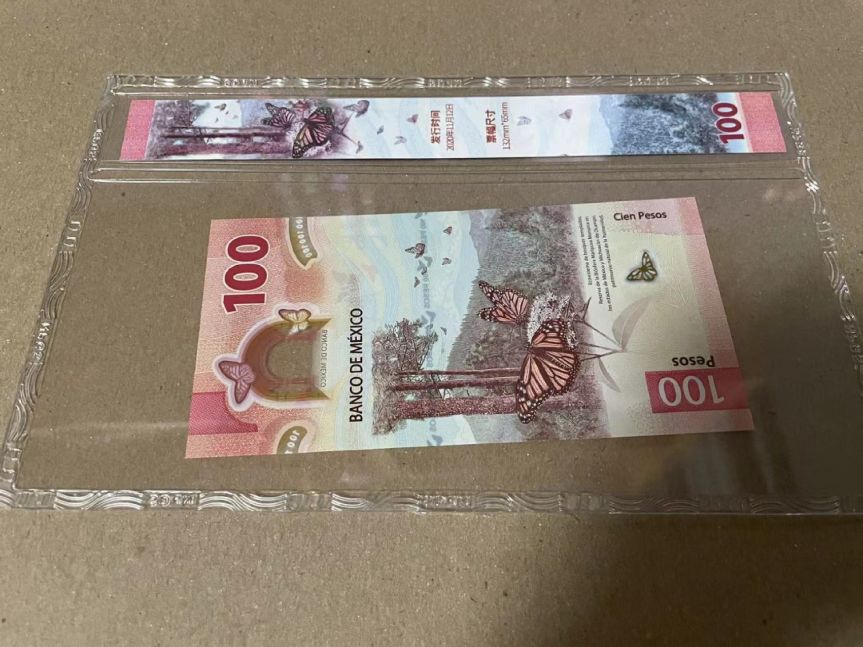 【Blue Auction】✨世界纸币精拍第192期——大蚂蚁&大胡子 【一组2张 年度最佳纸币】墨西哥 2020年100比索 AA冠 PMG66EPQ&AB冠 全新UNC