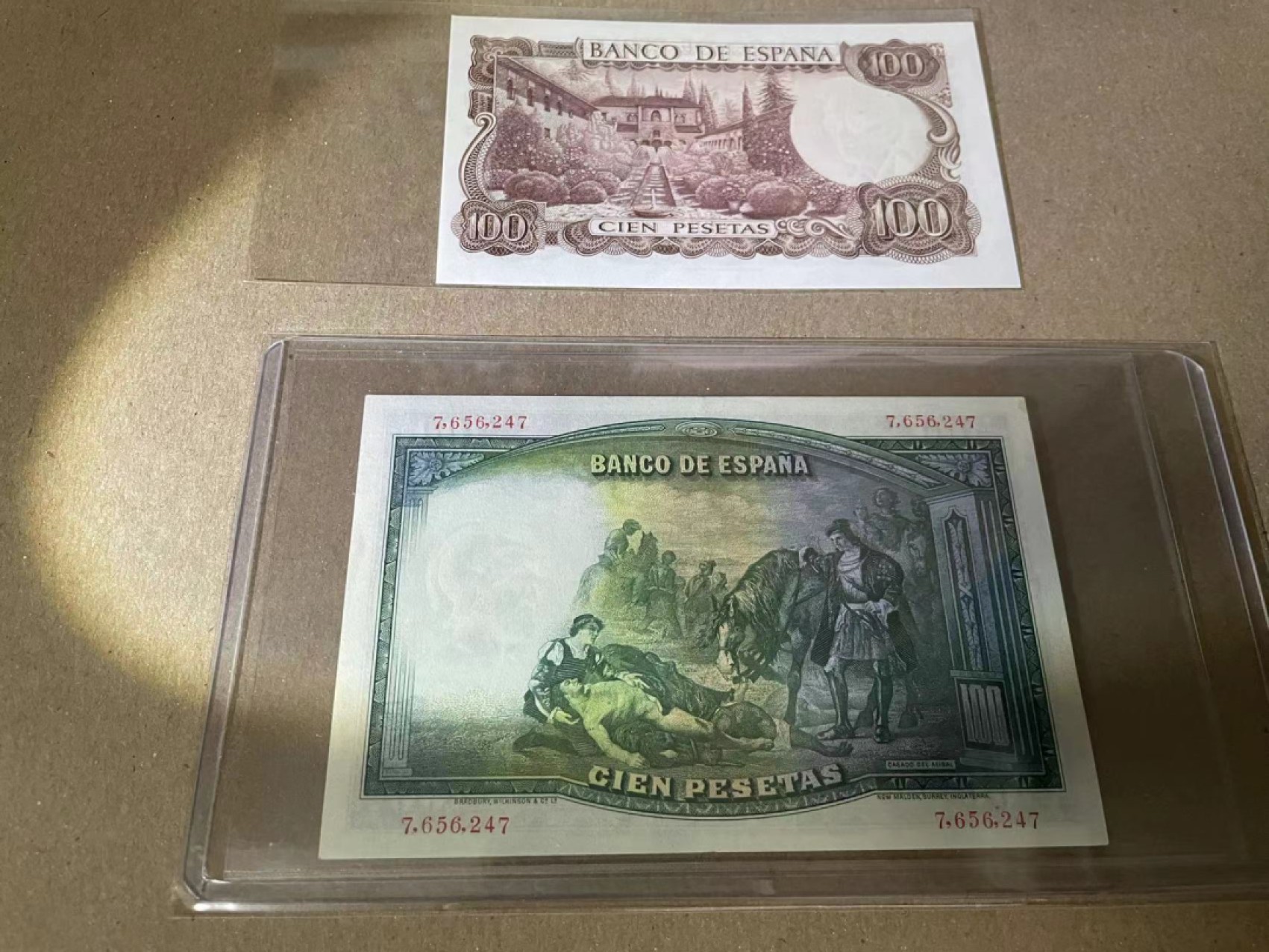 【Blue Auction】✨世界纸币精拍第192期——大蚂蚁&大胡子 【一组2张】西班牙100比塞塔一组 AU/UNC