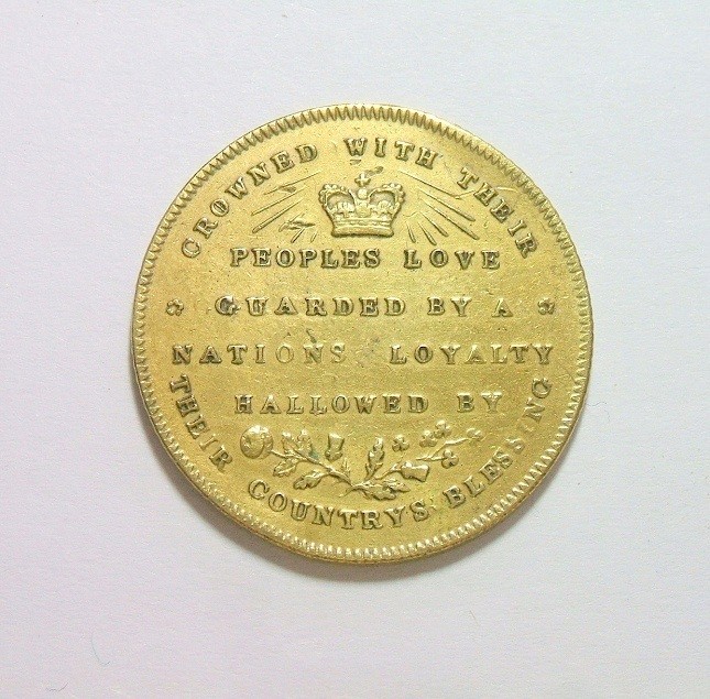 英国1831年 威廉四世继位登基英国国王纪念铜章 30MM