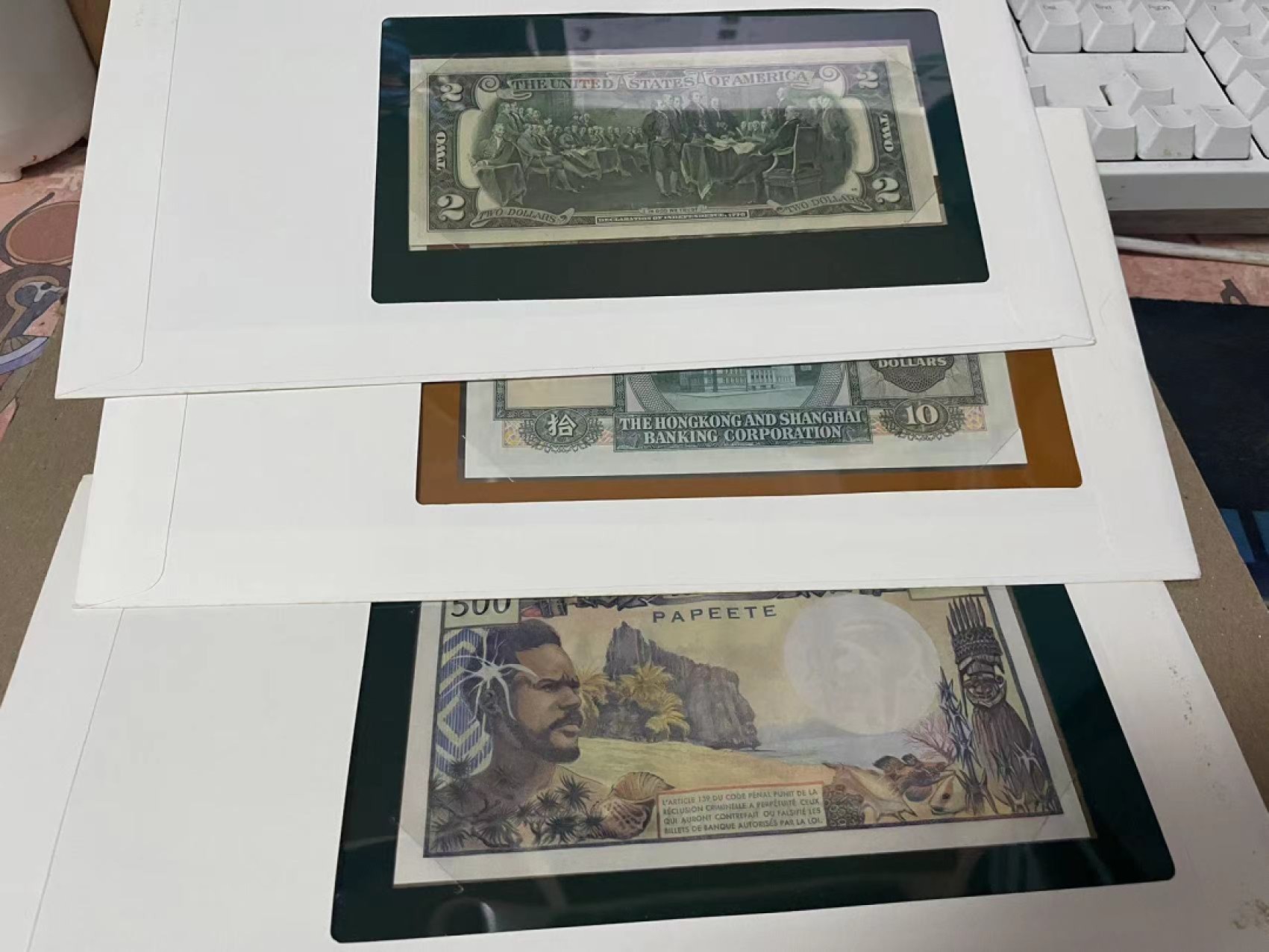 【Blue Auction】✨世界纸币精拍第192期——大蚂蚁&大胡子 【一组3张】美国、香港、法属太平洋邮币封一组（外包装可能有瑕疵） 
