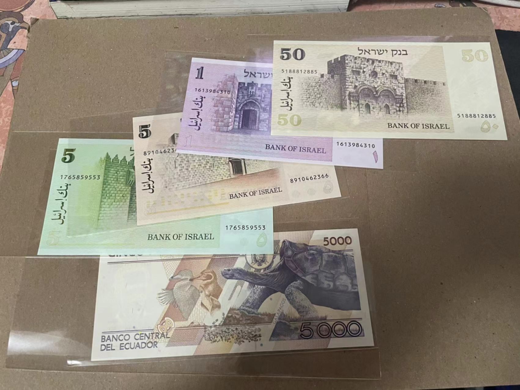 【Blue Auction】✨世界纸币精拍第192期——大蚂蚁&大胡子 【一组6张】泰国三联体纪念钞带册&以色列、厄瓜多尔纸币一组 全新UNC