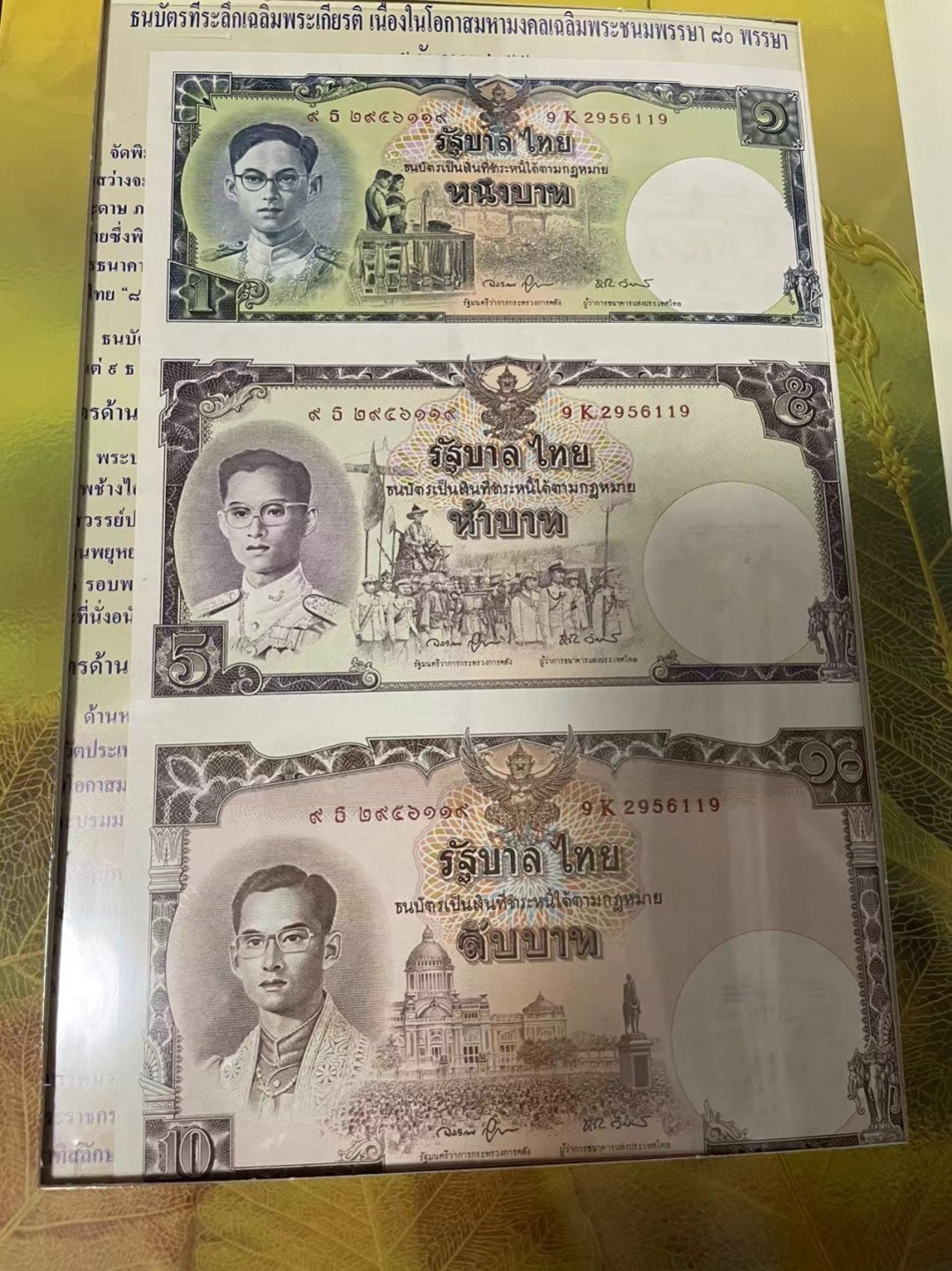 【Blue Auction】✨世界纸币精拍第192期——大蚂蚁&大胡子 【一组6张】泰国三联体纪念钞带册&以色列、厄瓜多尔纸币一组 全新UNC