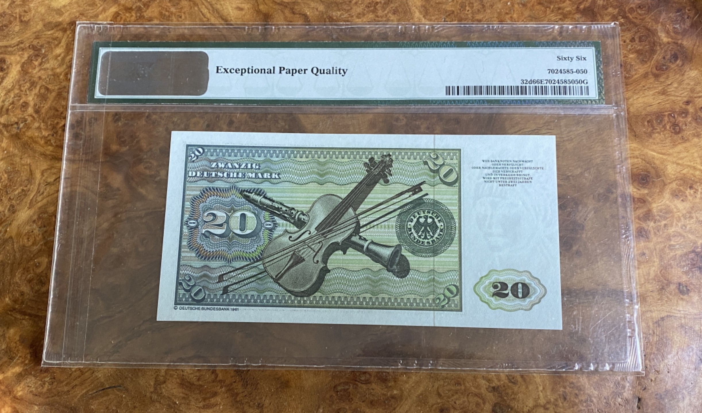Chase Auction 第13期 - - 中外纸币、民国钞联拍！ 1980年德国20马克，PMG66分！