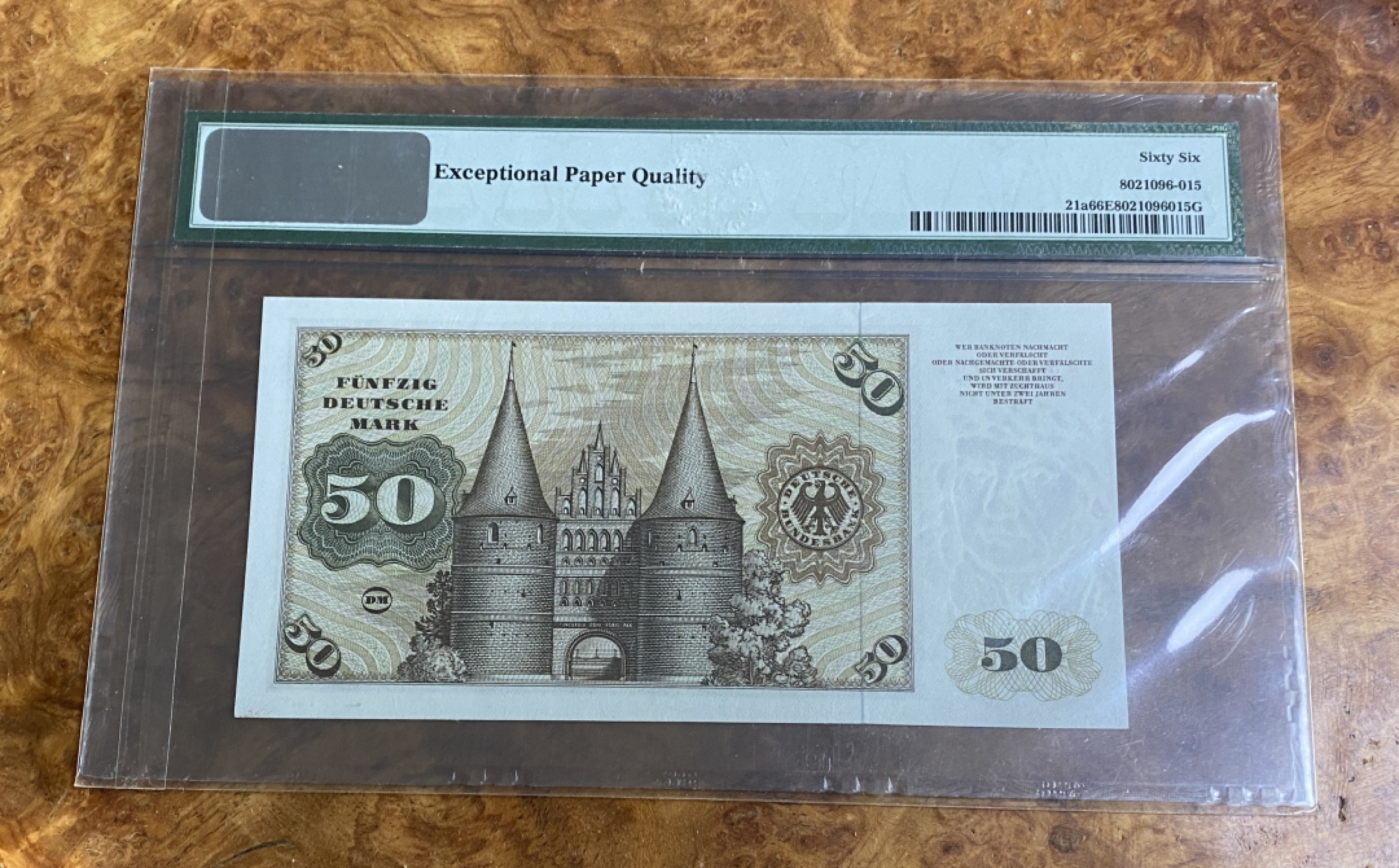 Chase Auction 第13期 - - 中外纸币、民国钞联拍！ 1960年德国50马克，首发初版，二代蓝壳，PMG66分！