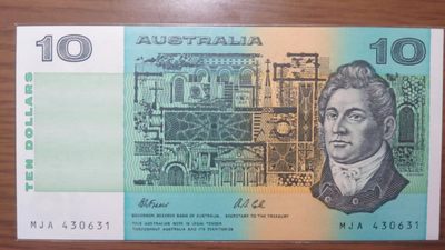 【囧羊收藏】精选微拍第46期暨2022年第三期  港澳台和外币 - 1991年澳大利亚10元 全新UNC