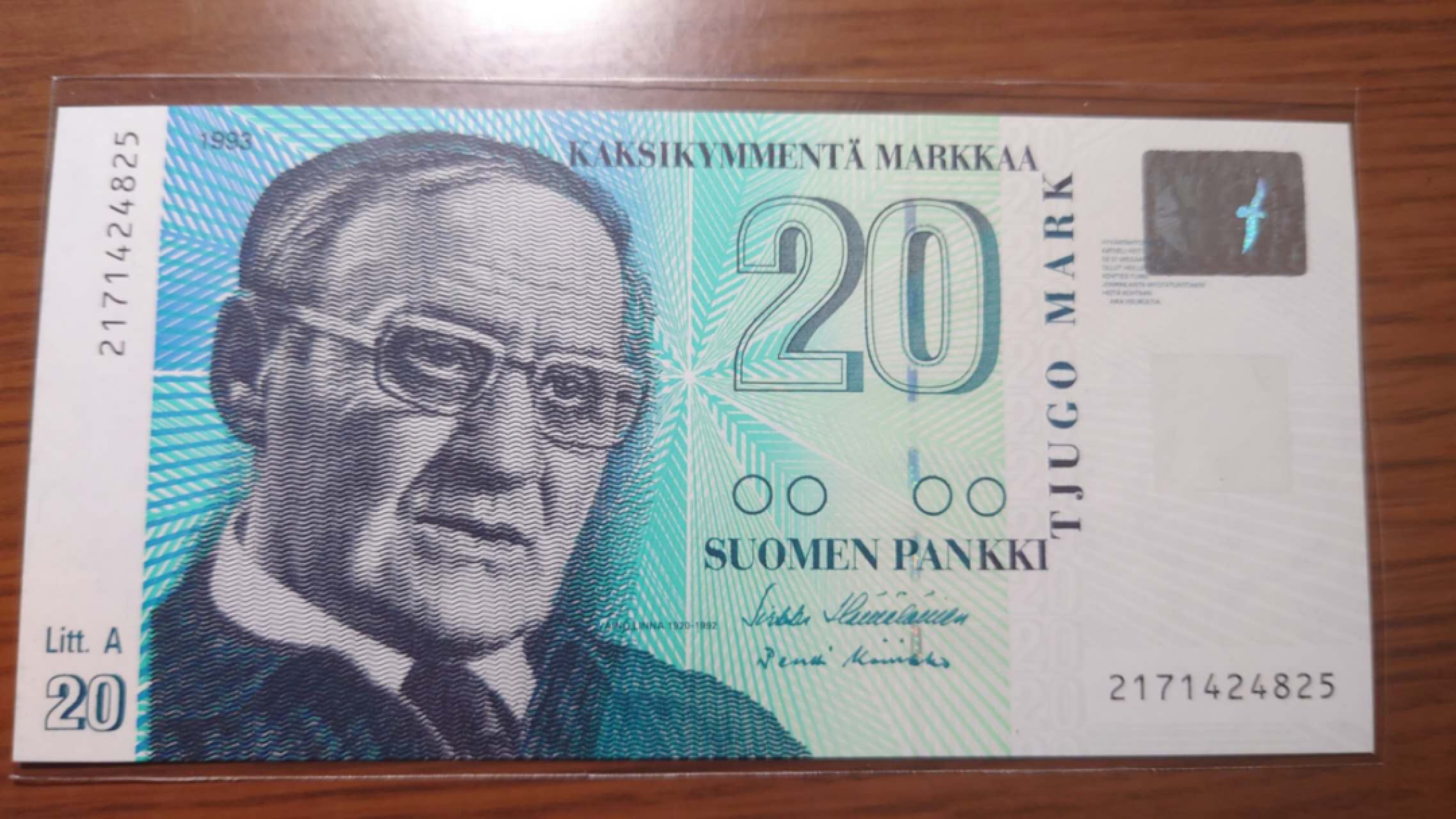 【囧羊收藏】精选微拍第46期暨2022年第三期  港澳台和外币 1993年芬兰20克朗 再版 全新UNC