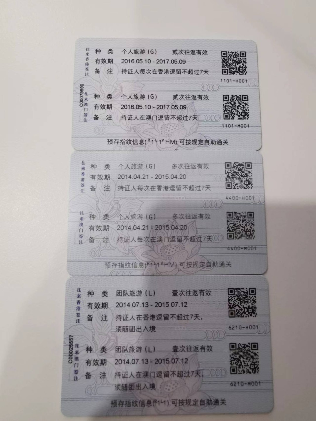 12.【鲸贝乐淘★道德经】“圣人处无为之事，行不言之教”号拍卖 【样证★往来港澳通行证】三张样证，北京广州全零编号，甘肃数字，三张全新全品UNC