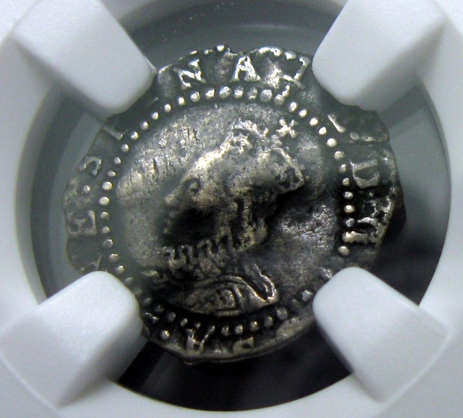 NGC-VF英国钱币,罕见1600年伊丽莎白一世1便士银币
