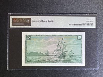 《张总收藏》61期——冠军外币 南非10兰特 PMG67E 1975年