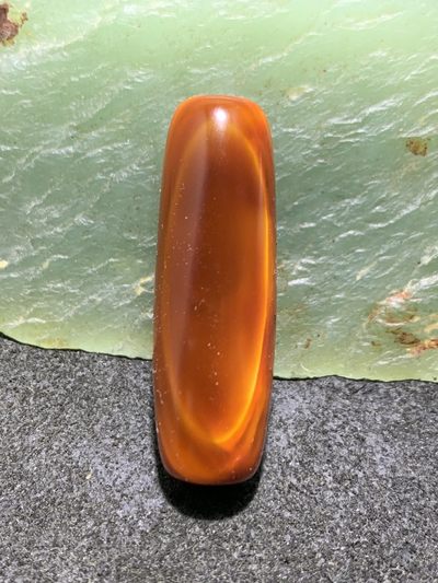 精美天眼缠丝玛瑙桶珠一颗 - 精美天眼缠丝玛瑙桶珠一颗