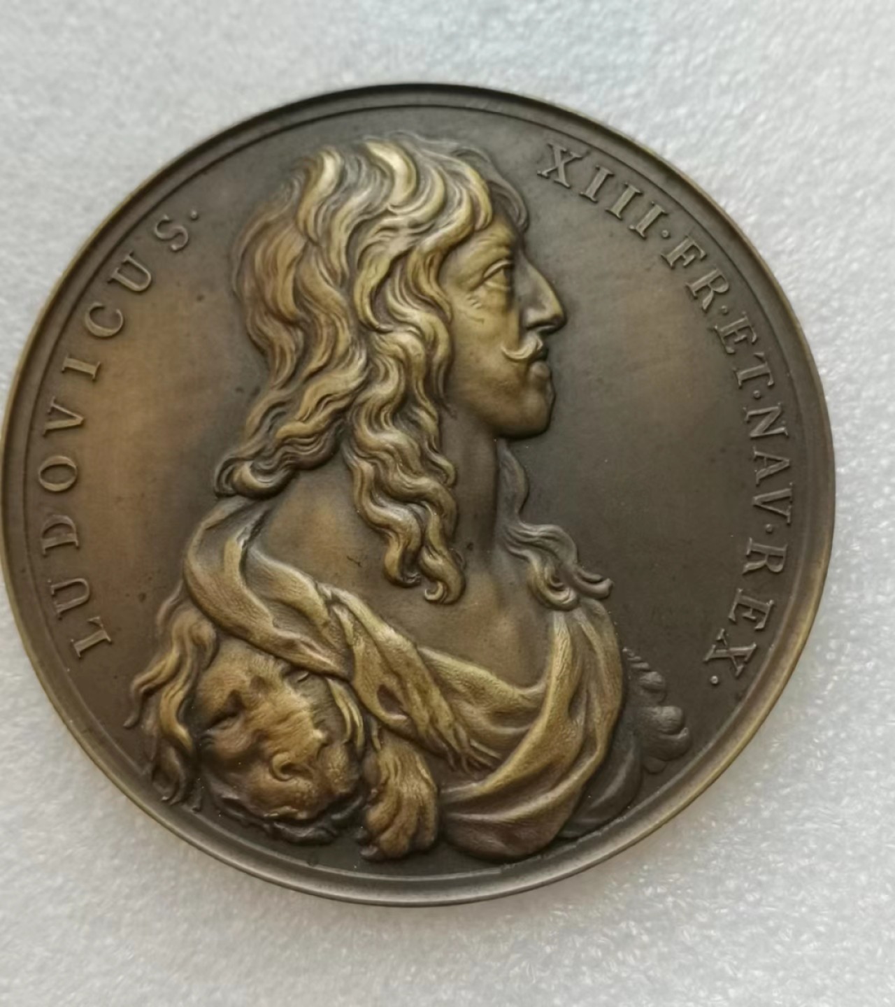 瓶子🏺第43期拍卖会 法国1638年路易十三卫冕大铜章（20世纪初后铸）