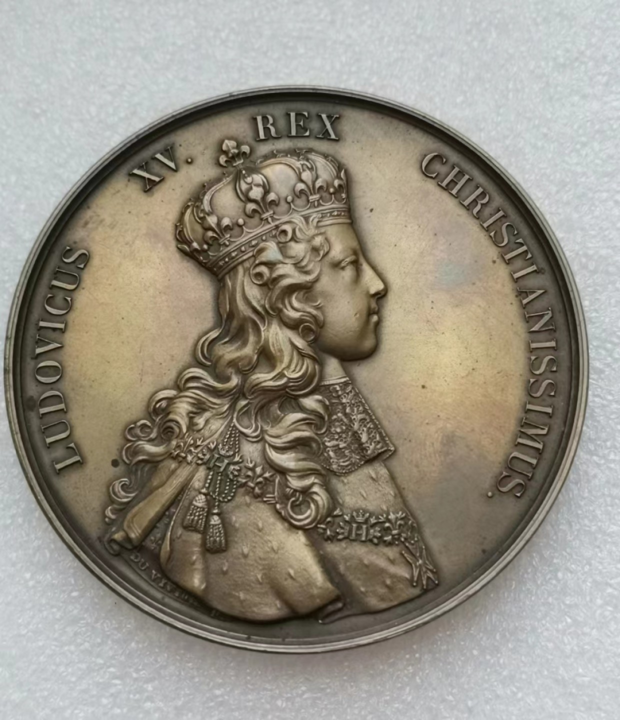 瓶子🏺第43期拍卖会 法国1722年路易十五加冕大铜章（20世纪初后铸）