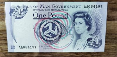 《张总收藏》61期——冠军外币 马恩岛1镑首发AA冠万位号全新UNC 2009年