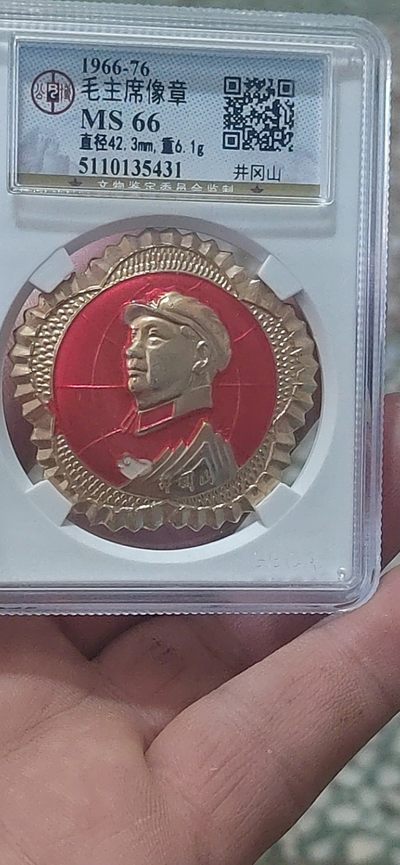 公博评级毛主席像章拍场 -  公博评级毛主席像章，井冈山大葵花异形章，大漏价起拍，欢迎懂货的来捡漏