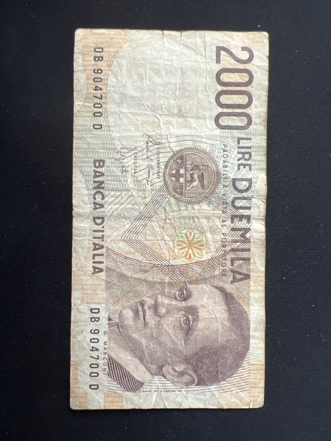 泡泡堂第三期 纸币专场（外国特价老纸币） 意大利1990年2000里拉