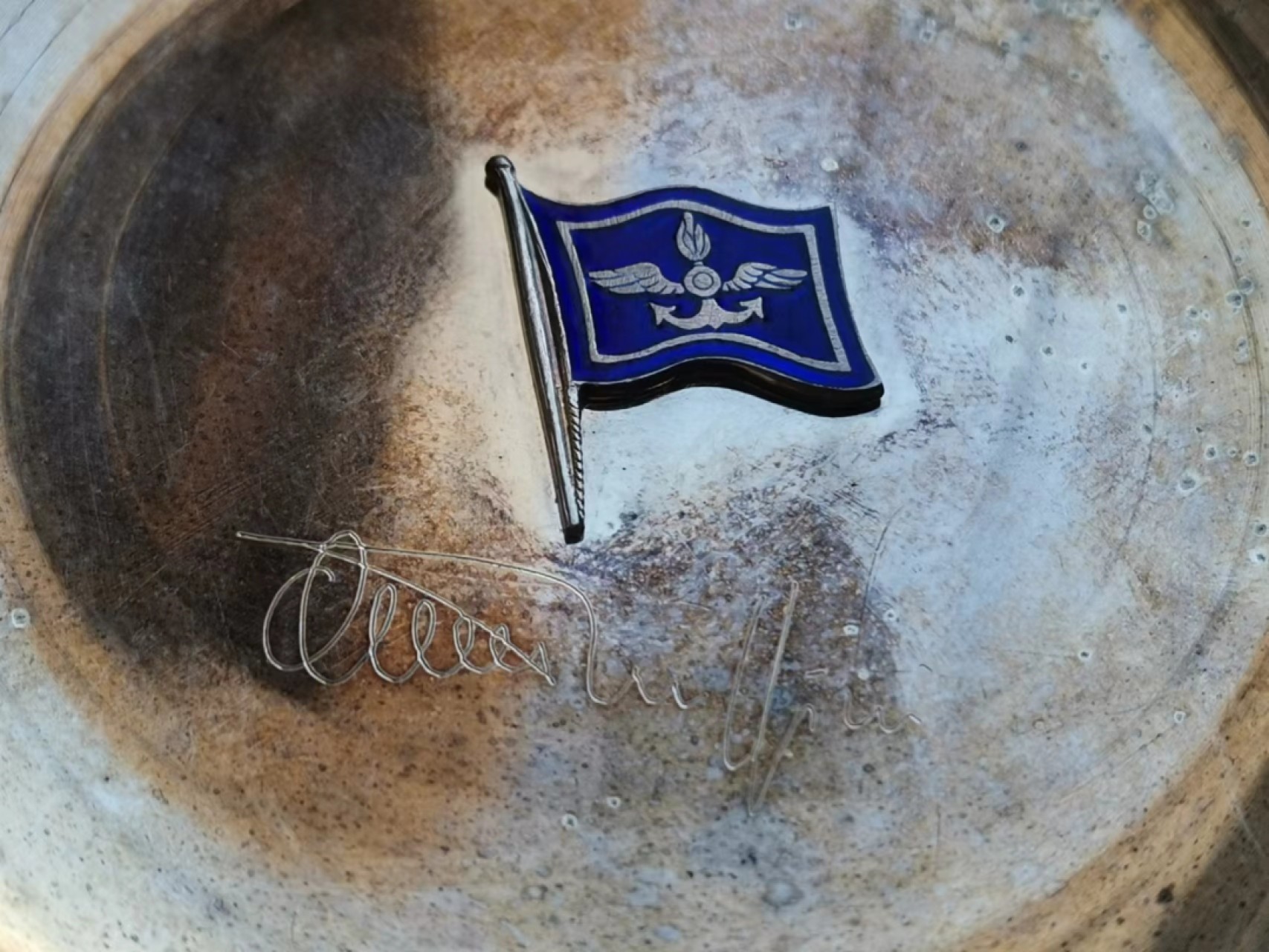 瓶子🏺第43期拍卖会 欧洲珐琅银质烟灰缸（800银标）