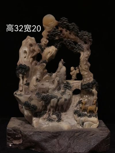 芙蓉寿山石人物摆件 - 芙蓉寿山石人物摆件