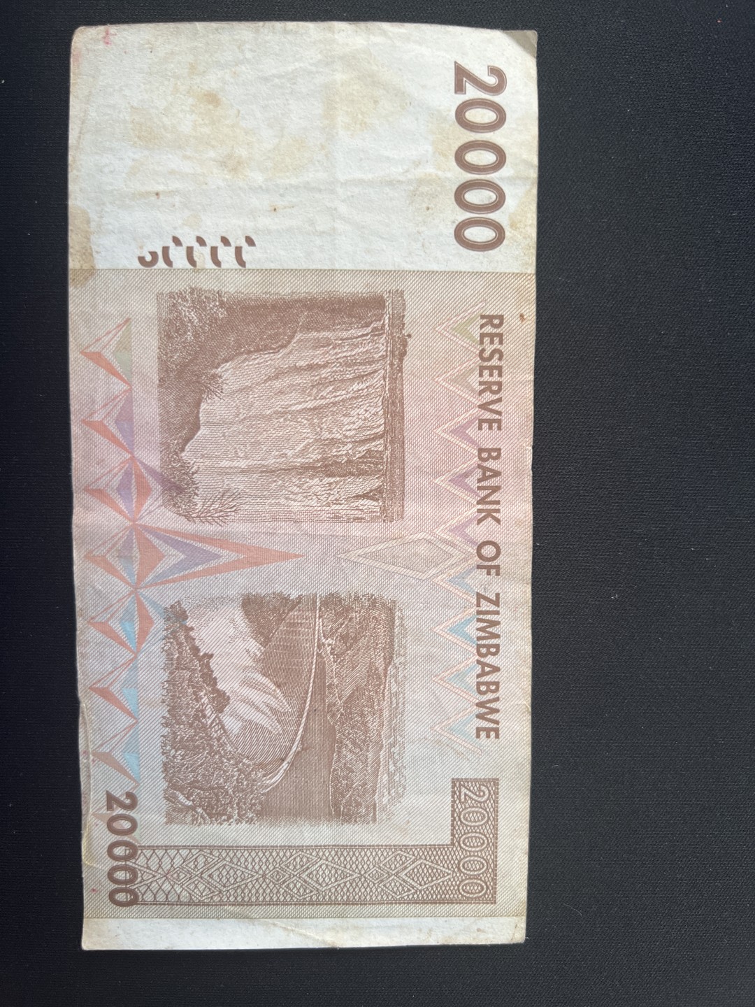 泡泡堂第九期 外国邮票纸币捡漏专场（全场0元起拍，20包邮） 津巴布韦20000元