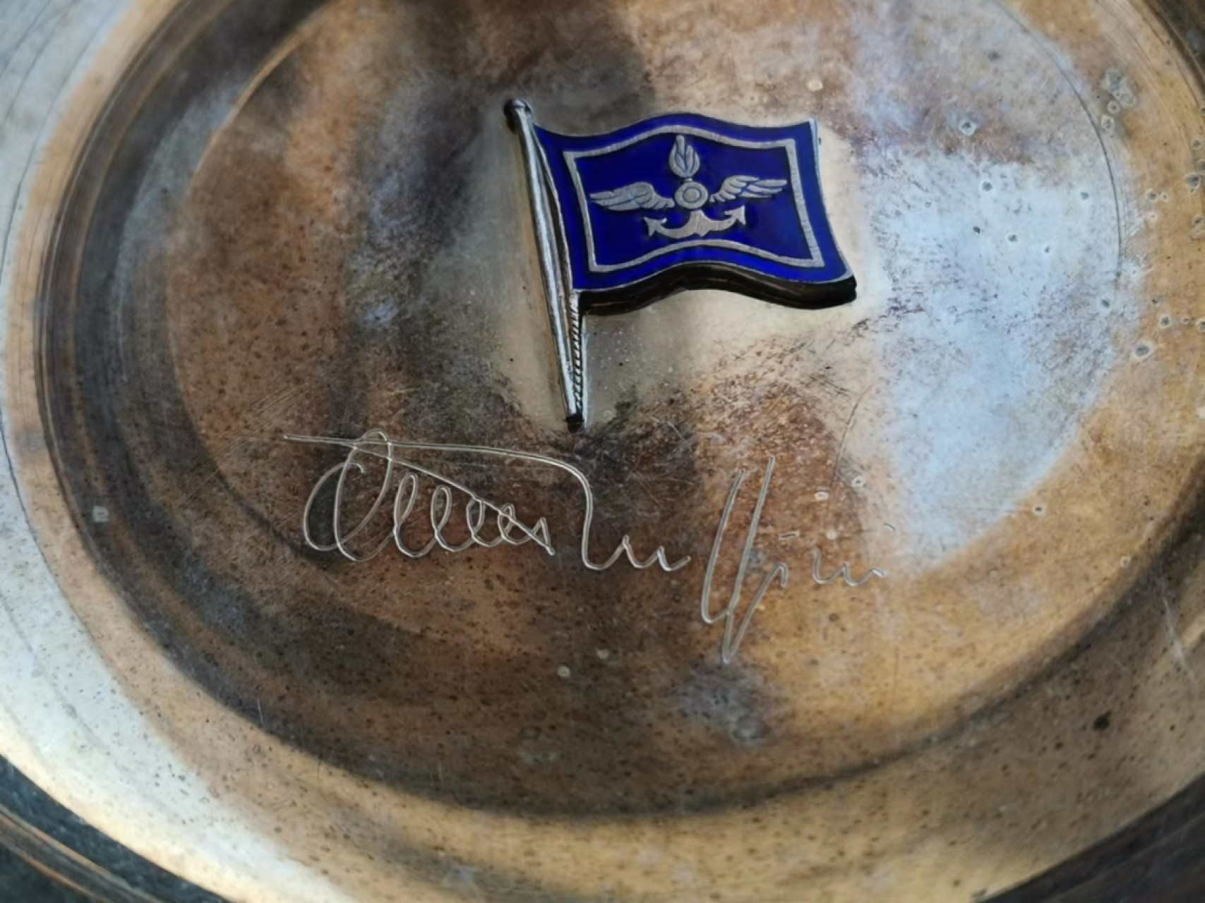 瓶子🏺第43期拍卖会 欧洲珐琅银质烟灰缸（800银标）