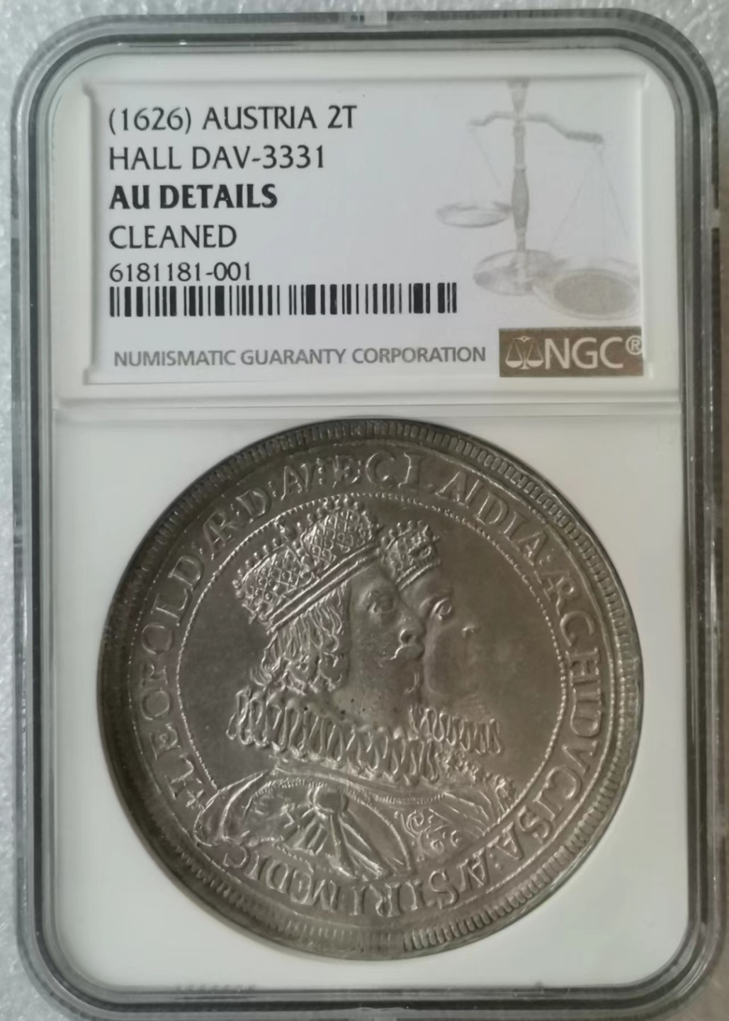 瓶子🏺第43期拍卖会 神圣罗马帝国1626年利奥波德大婚纪念2泰勒大银币