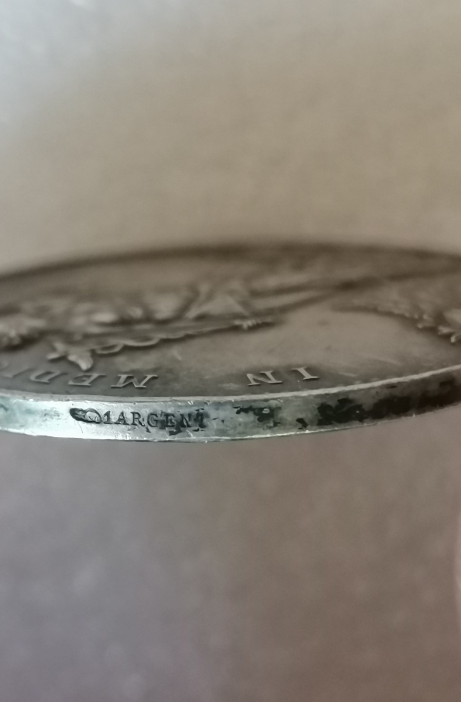 瓶子🏺第55期拍卖会 法国1882年里昂公正女神JETON银质币章（稀少五彩）