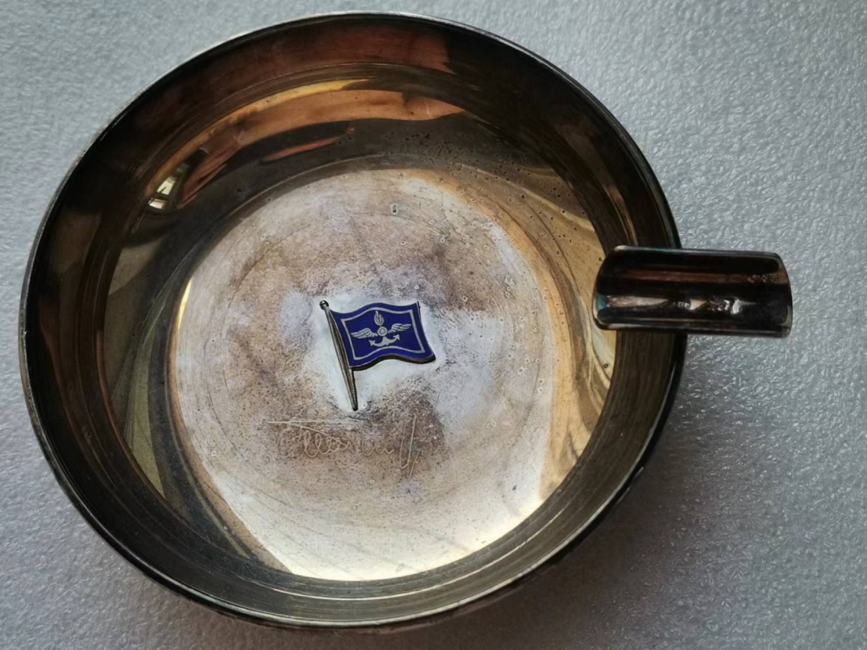 瓶子🏺第43期拍卖会 欧洲珐琅银质烟灰缸（800银标）