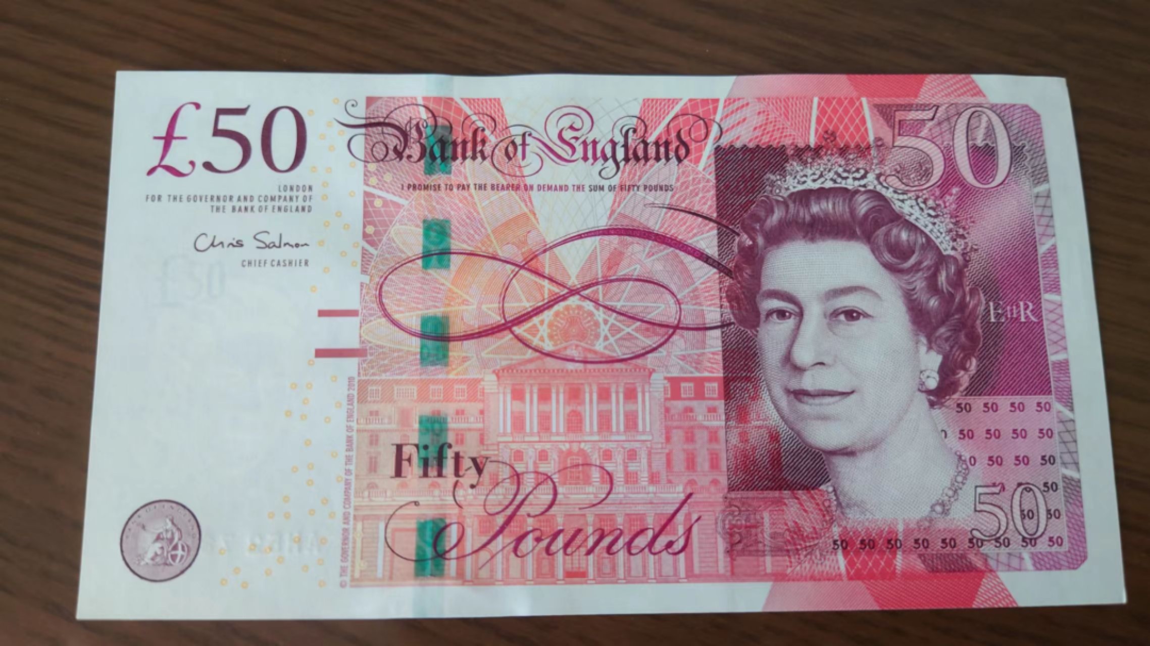 【囧羊收藏】精选微拍第46期暨2022年第三期  港澳台和外币 2010年英国F序列50镑 全程无4  全新UNC