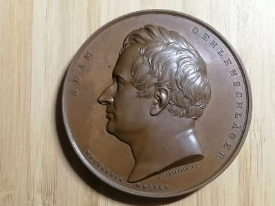 外章精选 - 1850年丹麦诗人亚当·厄伦施拉格逝世铜章