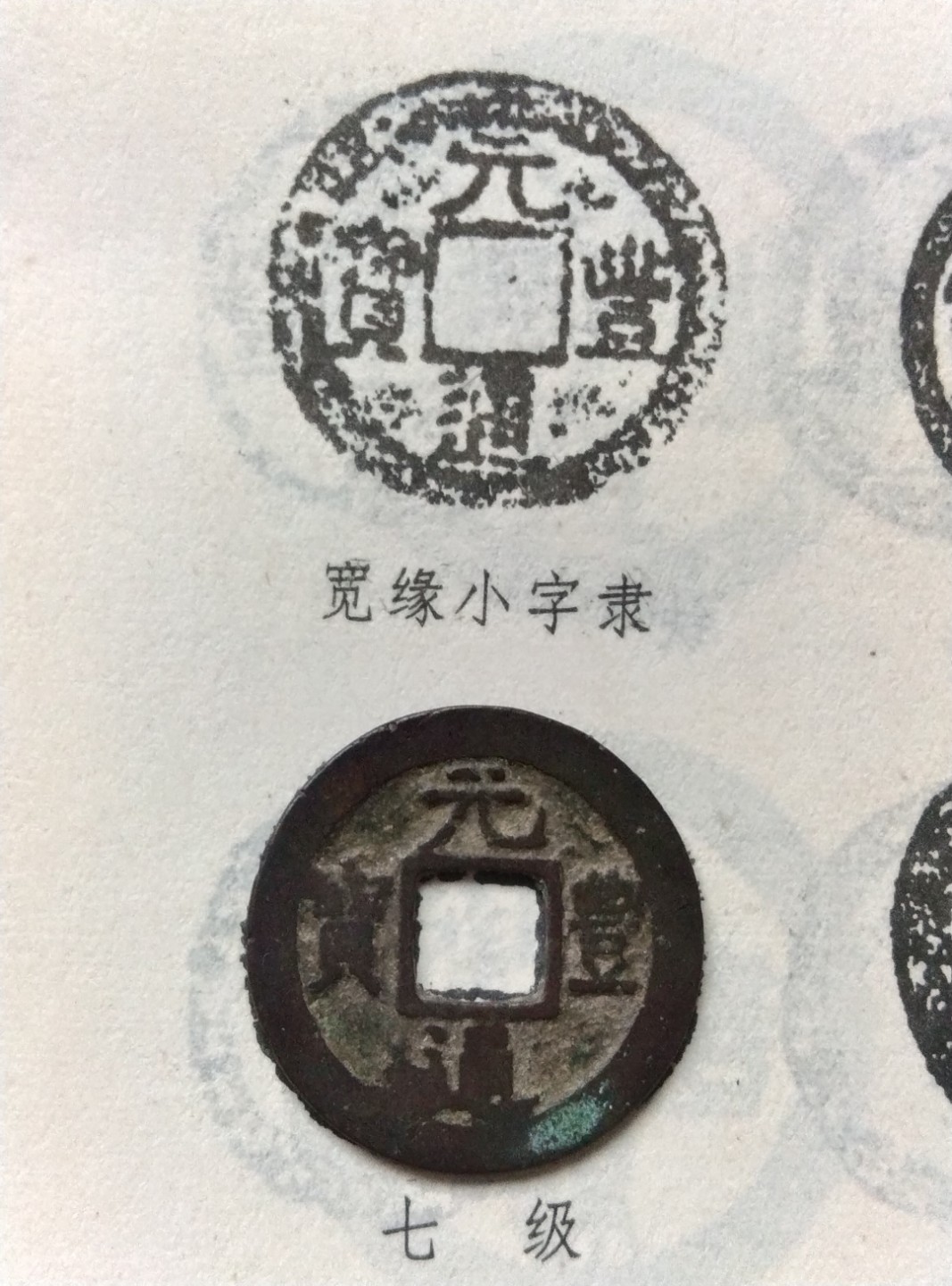 宽沿小字隶书元丰通宝（七级币）
