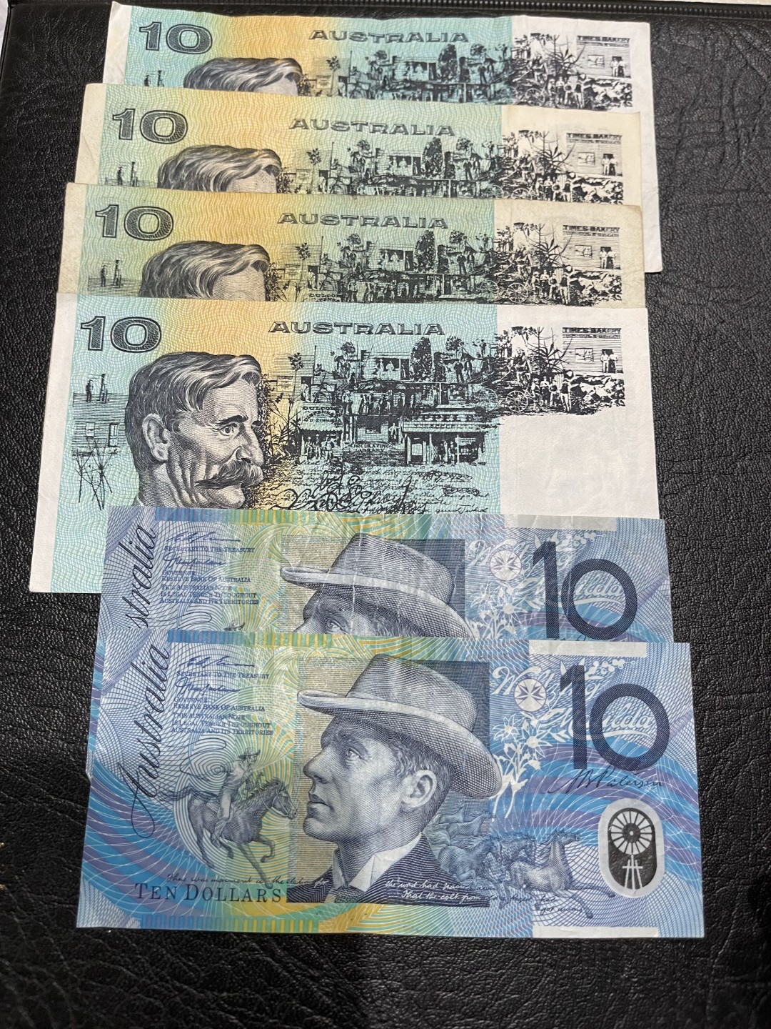 《外钞收藏家》第一百八十三期拍卖 澳大利亚10元纸币和塑料钞 共6张 流通品相