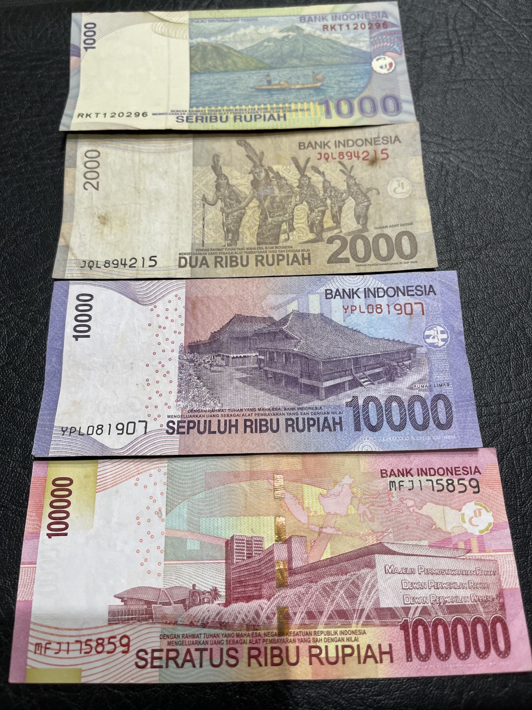 《外钞收藏家》第一百八十三期拍卖 印尼4张纸币 流通品相