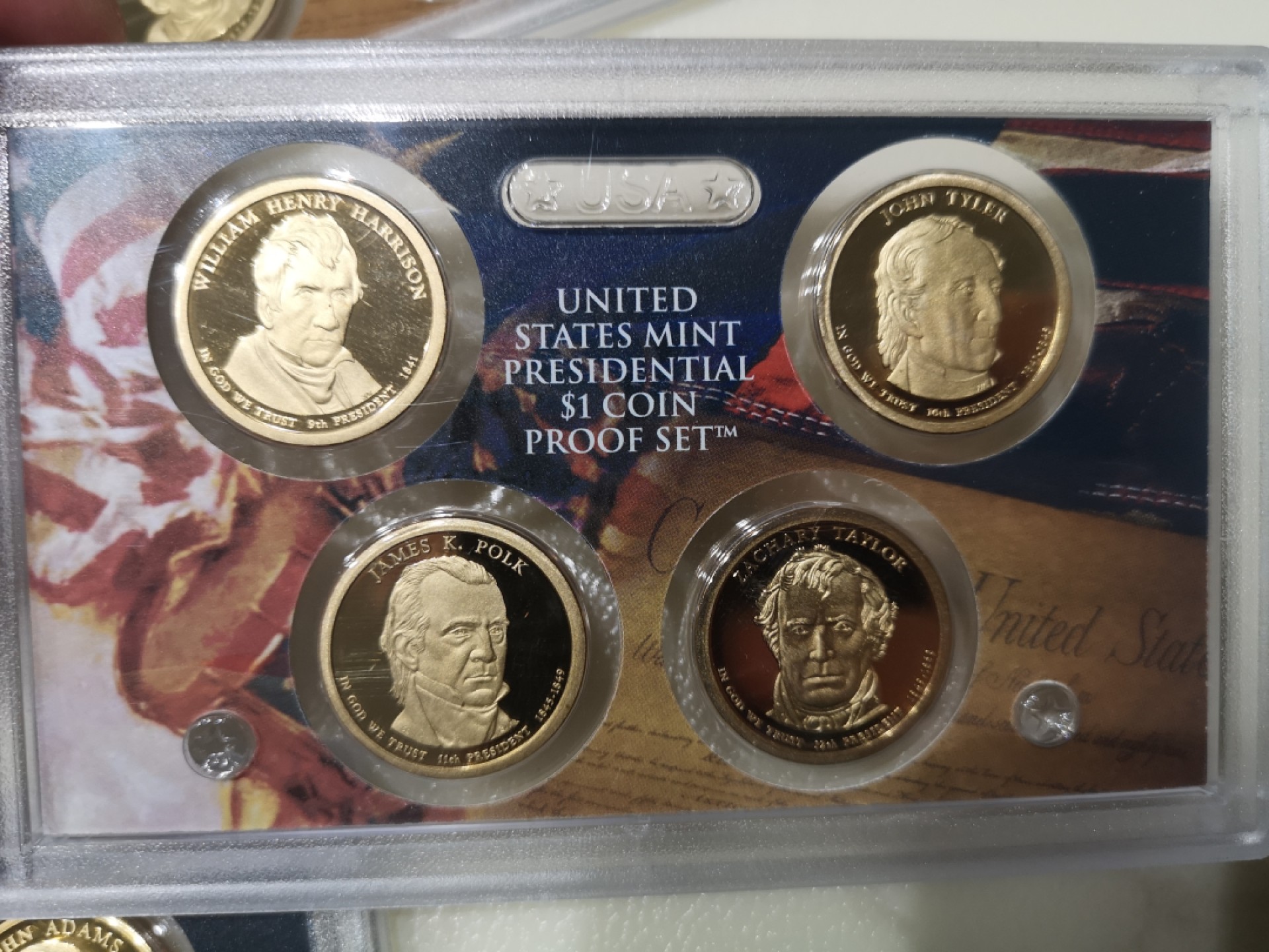《外钞收藏家》第一百八十三期拍卖 美国总统纪念币 三组共12枚 精装盒子