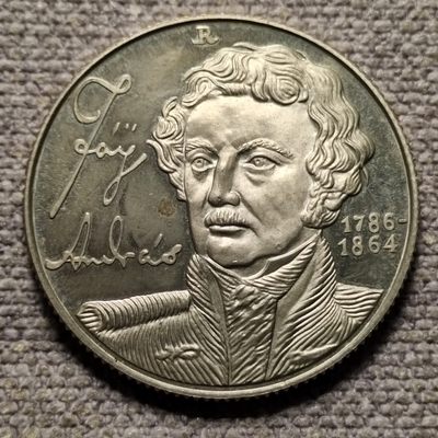 0起1加-纯粹捡漏拍-91场包邮 - 匈牙利1986年100福林作家安德拉斯费伊诞生200周年精制纪念币-量8000