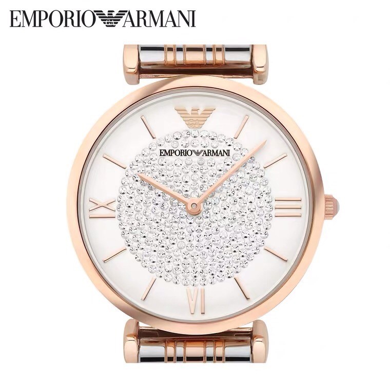 阿玛尼Armani手表官方正品授权 全国联保 支持专柜验货 满天星阿玛尼Armani ✨✨型号：AR1926/ 表壳：316L精钢  表镜：强化矿物质玻璃表带：316L精钢尺寸：32mm＊8mm 璀璨精致表盘镶嵌的水钻与珍珠贝母完美融合闪耀腕间 造就了女性典雅形象 纯净简约优雅气质女性之首选