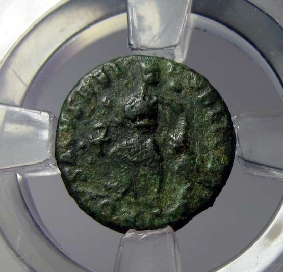 阿卡迪乌斯,古罗马铜币,AE4钱币,公元383-408年,自打标签盒子,约11.8×0.5mm,1.1g