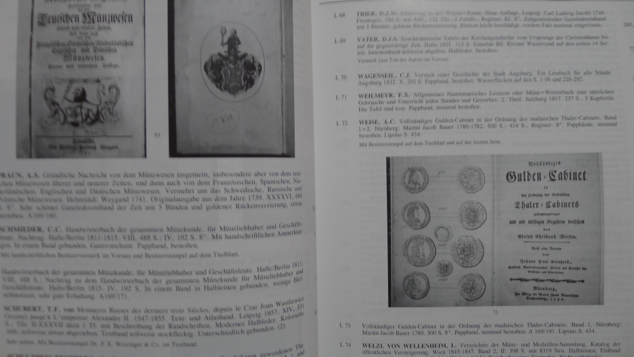 世界钱币章牌书籍专场拍卖第51期 钱币学纹章学等著作文献资料拍卖目录2本