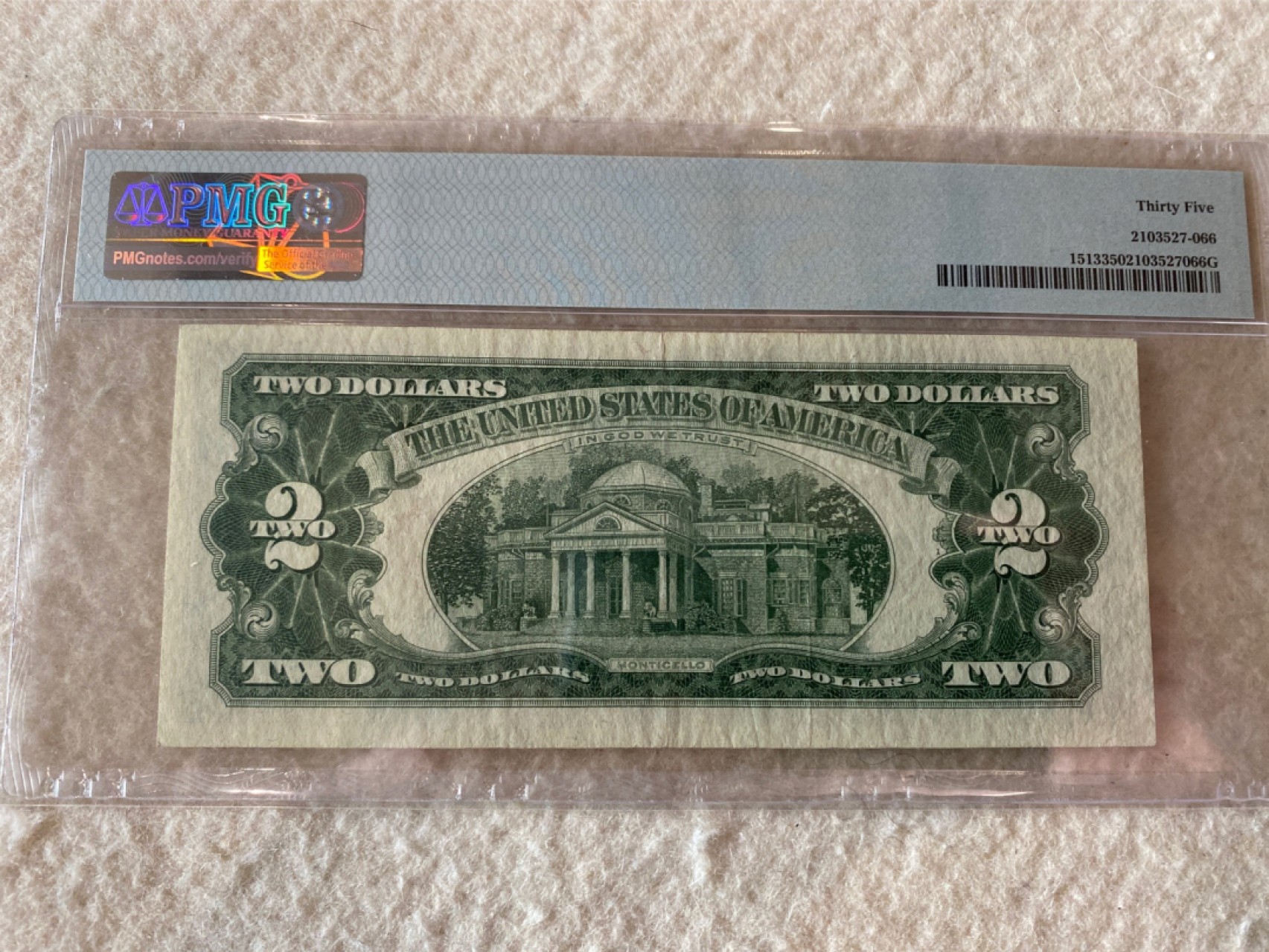 收藏联盟Quantum Auction第168期拍卖 今晚七点开拍 快来捡漏咯 1963年美国法币券2元 PMG35