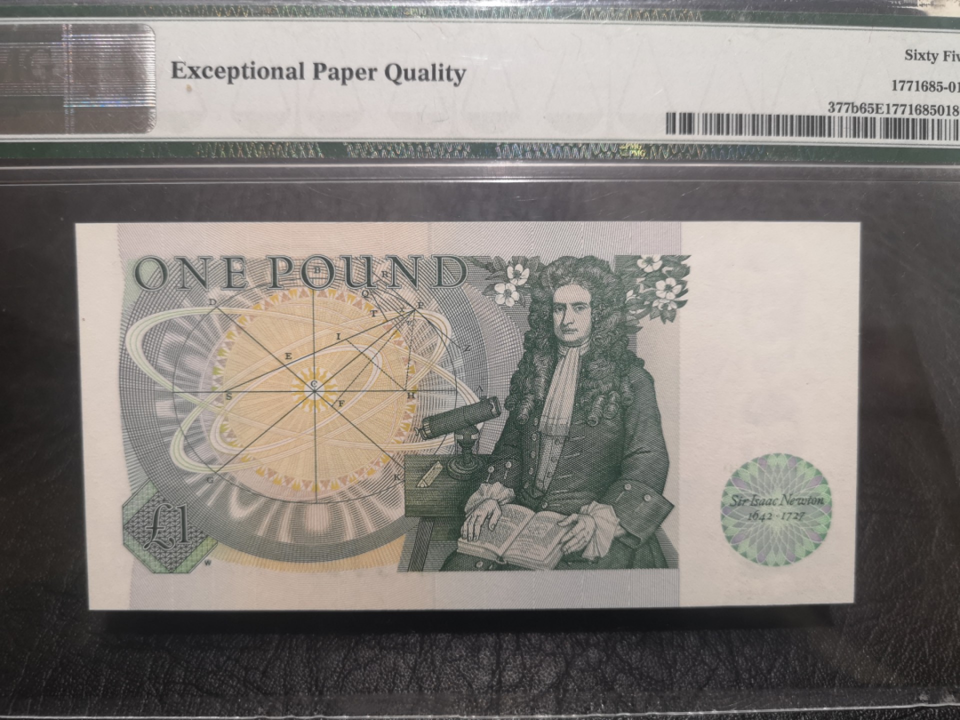 《外钞收藏家》第一百八十三期拍卖 1981-84年英国D序列1镑 PMG65