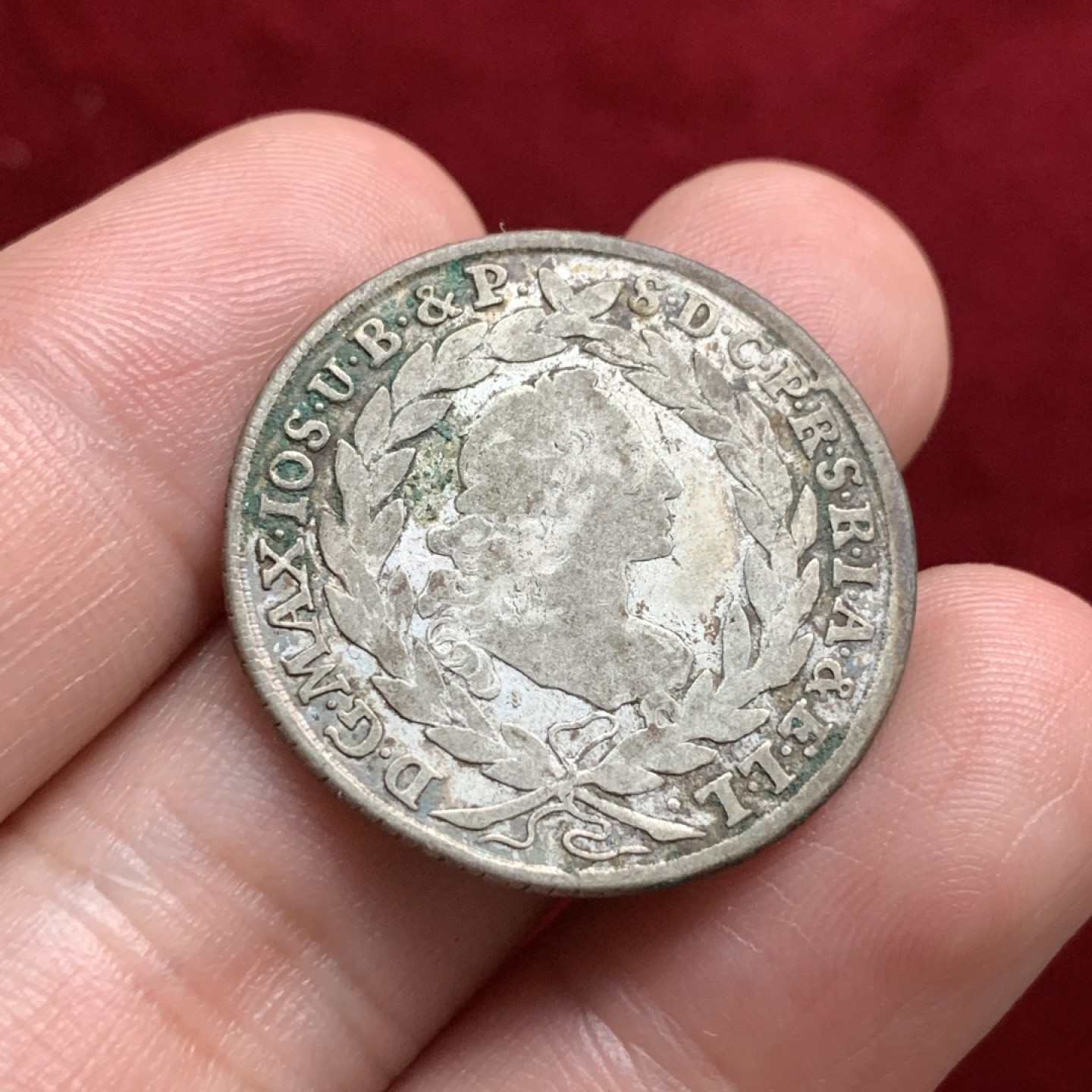 《竞宝斋》第66场-本周日，周一2场连拍（全场不限金额包邮） 德国 巴伐利亚 1767年 马克西米利安三世  20克鲁泽 银币=1/6泰勒 少见品种