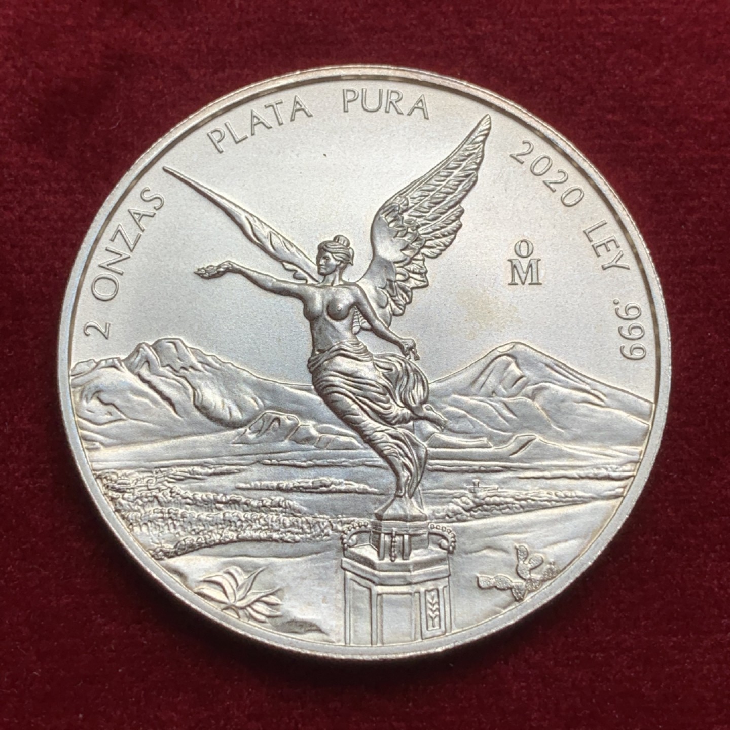 《竞宝斋》第66场-本周日，周一2场连拍（全场不限金额包邮） 墨西哥 2020年 2盎司 胜利女神 999纯银大银币 全新品相 人物深打锐利  值得收藏