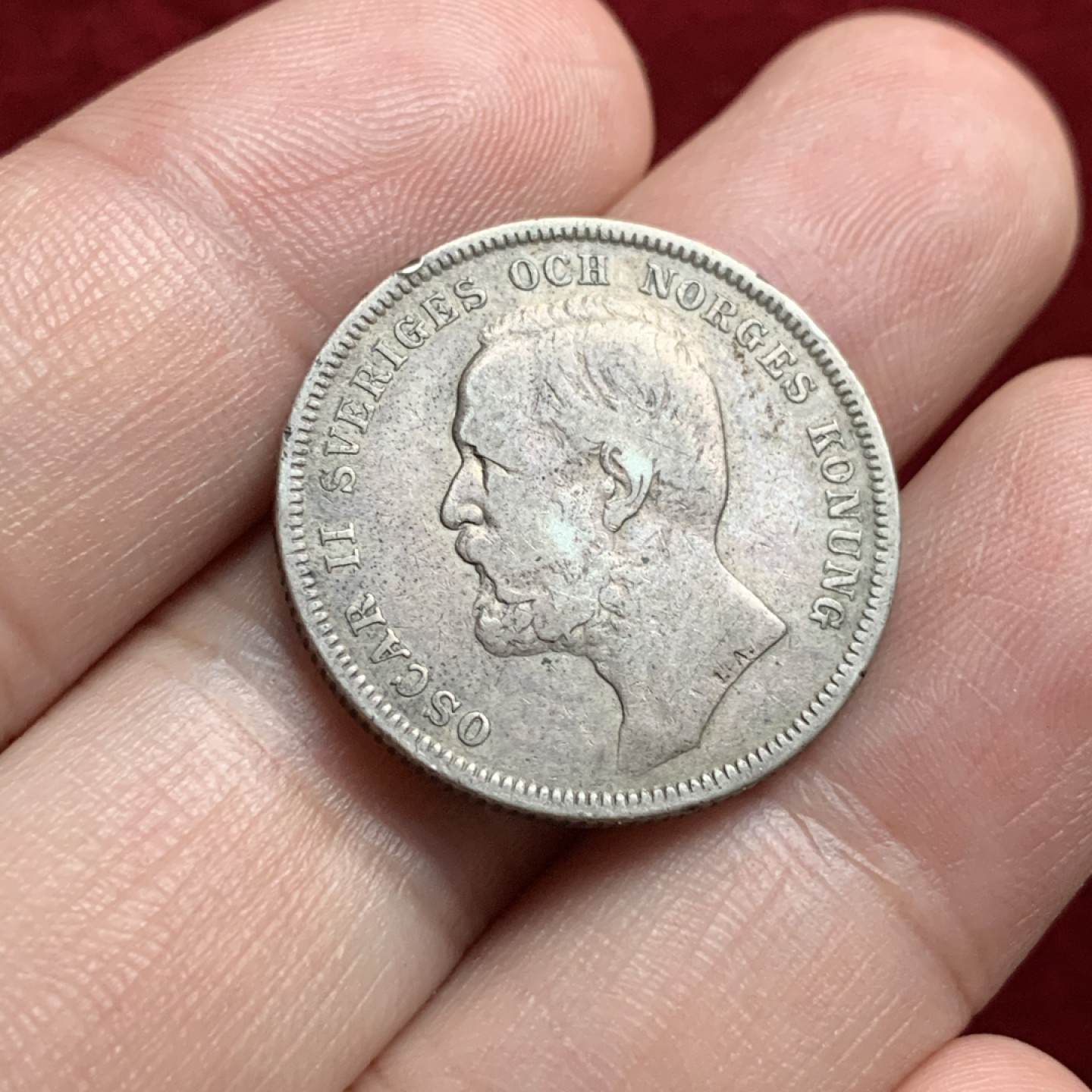 《竞宝斋》第66场-本周日，周一2场连拍（全场不限金额包邮） 瑞典双狮1克朗银币，少见的银币，包浆厚重