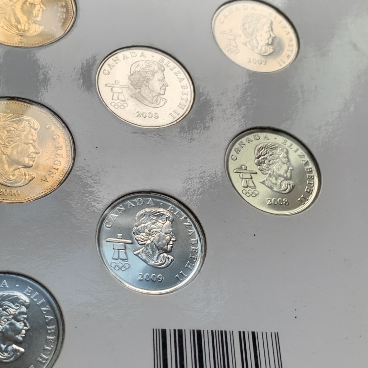 《竞宝斋》第66场-本周日，周一2场连拍（全场不限金额包邮） 加拿大 2010年 纪念冬奥会 14枚封装 套币 少见