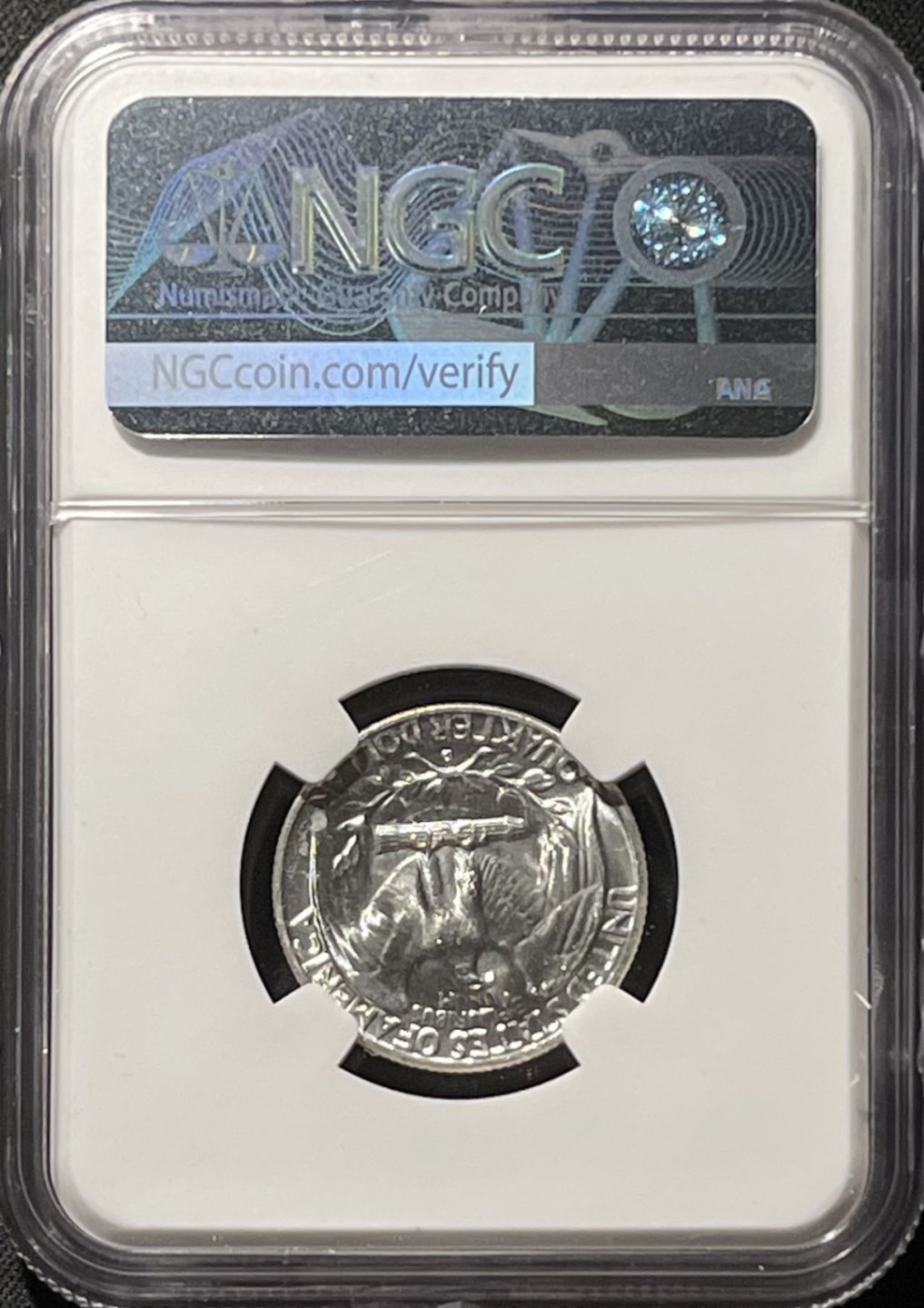 紫瑗钱币——第196期拍卖 美国 1957年 D版 华盛顿 25美分 银币 NGC MS63