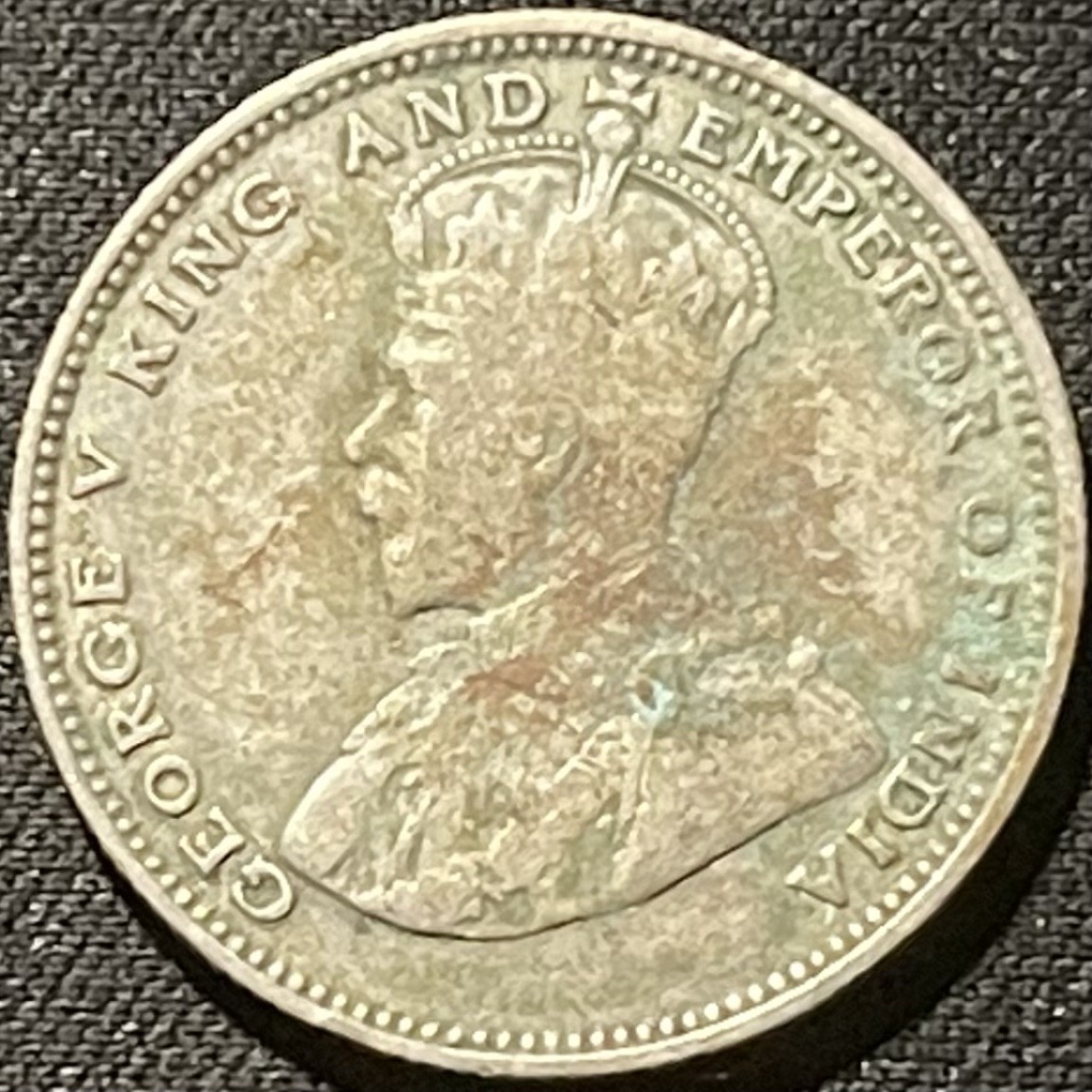 紫瑗钱币——第196期拍卖 海峡殖民地 1927年 乔治五世 20分 5.3克 0.6银