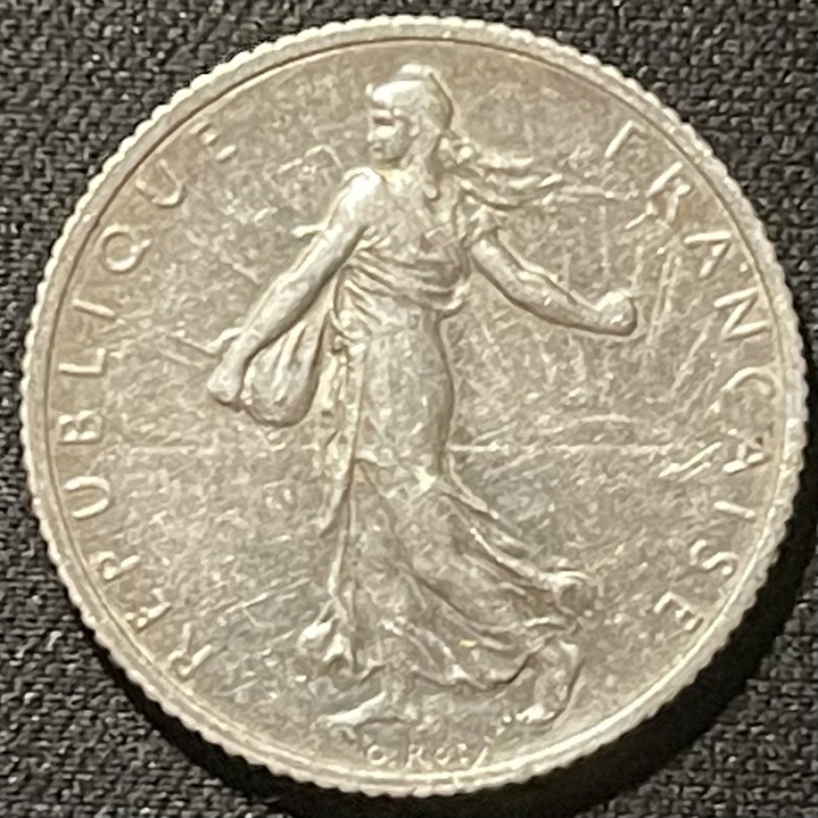 紫瑗钱币——第196期拍卖 法国 1920年 播种女神 1法郎 5克 0.835银