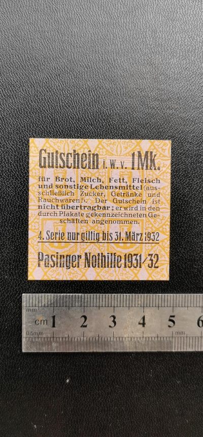 综合藏品场.喜欢出价就得！无套路无托.诚信惠友交友！自动快拍. 德国纸钞一枚.直径4.5*4.5厘米品相9.5品