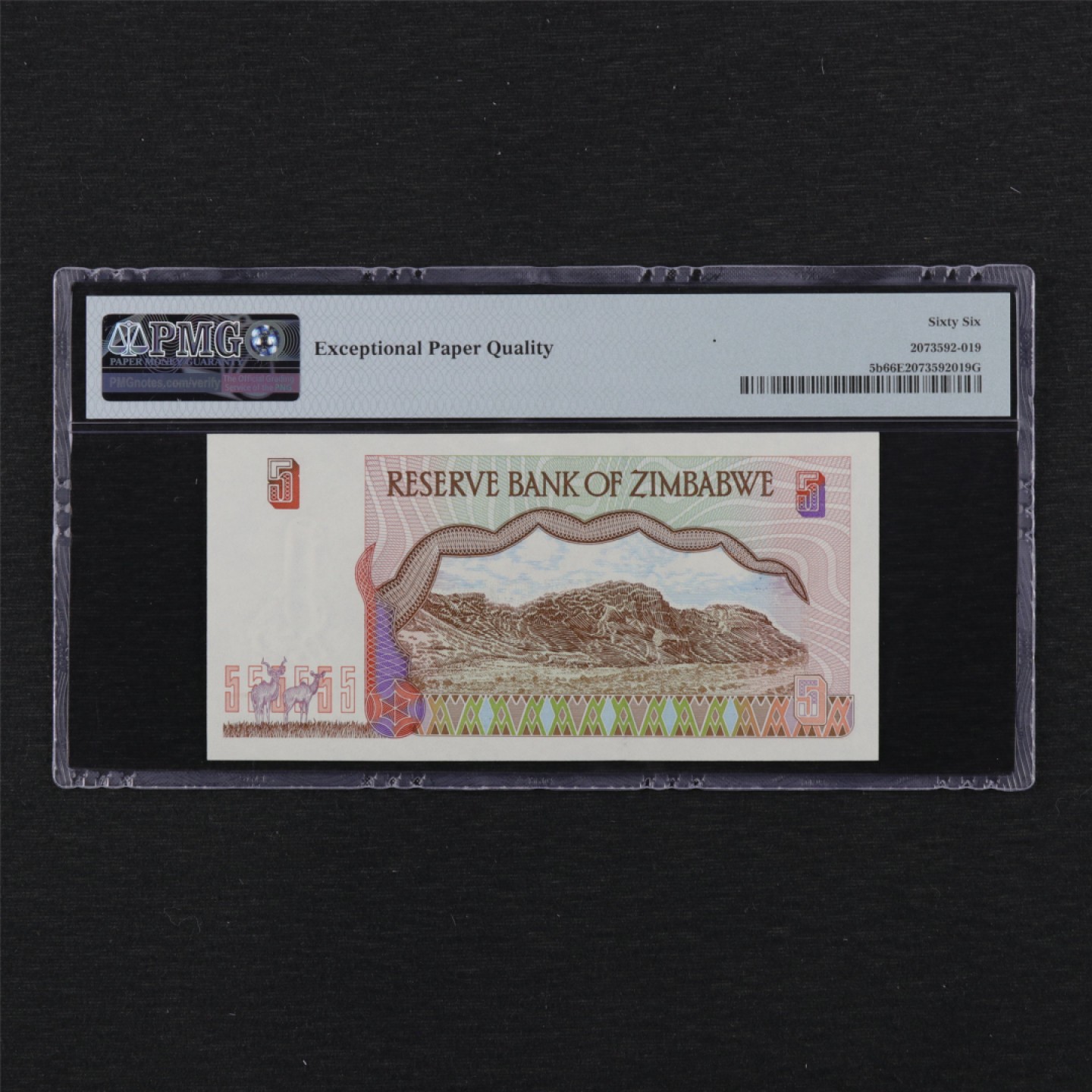 【亘邦集藏】第114期拍卖 1997年 津巴布韦5元 PMG 66EPQ 1922926