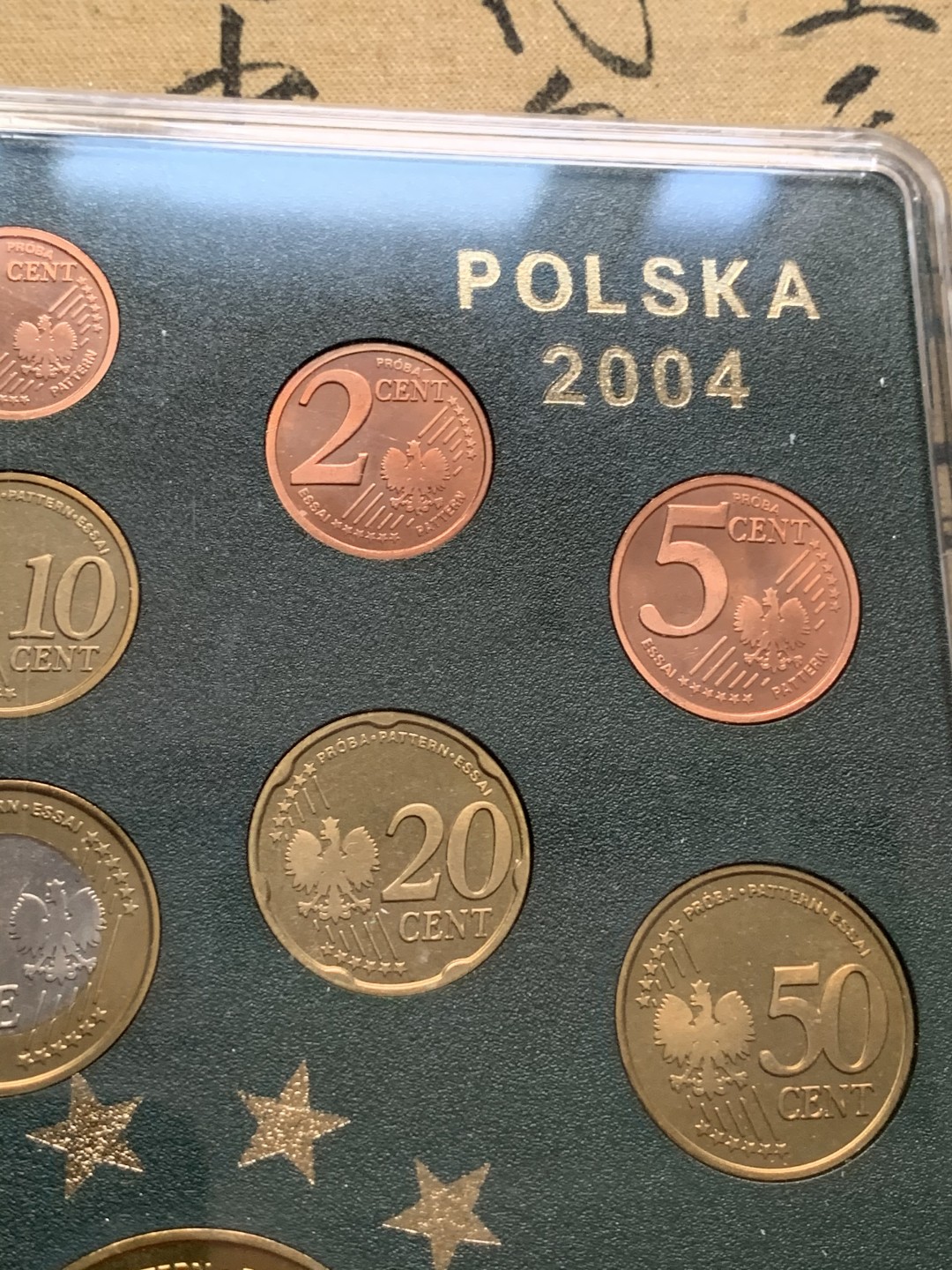 《竞宝斋》第66场-本周日，周一2场连拍（全场不限金额包邮） 原装 波兰2004年 九枚 1分到5欧元 试铸币 完美品相