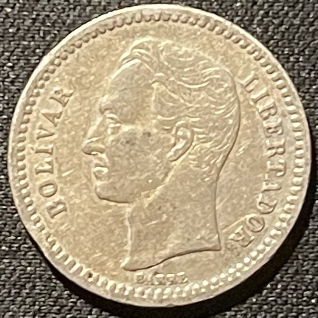 紫瑗钱币——第196期拍卖 委内瑞拉 1945年 玻利瓦尔 50分 2.5克 0.835银