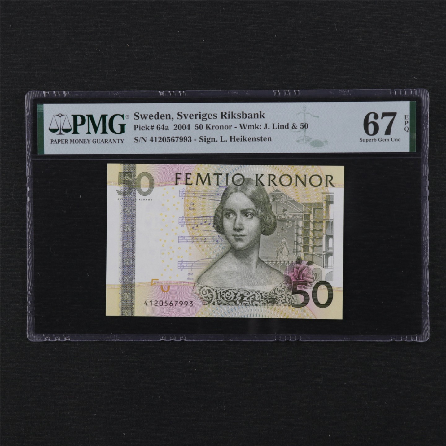 【亘邦集藏】第114期拍卖 2004年 瑞典50克朗 PMG 67EPQ 4120567993